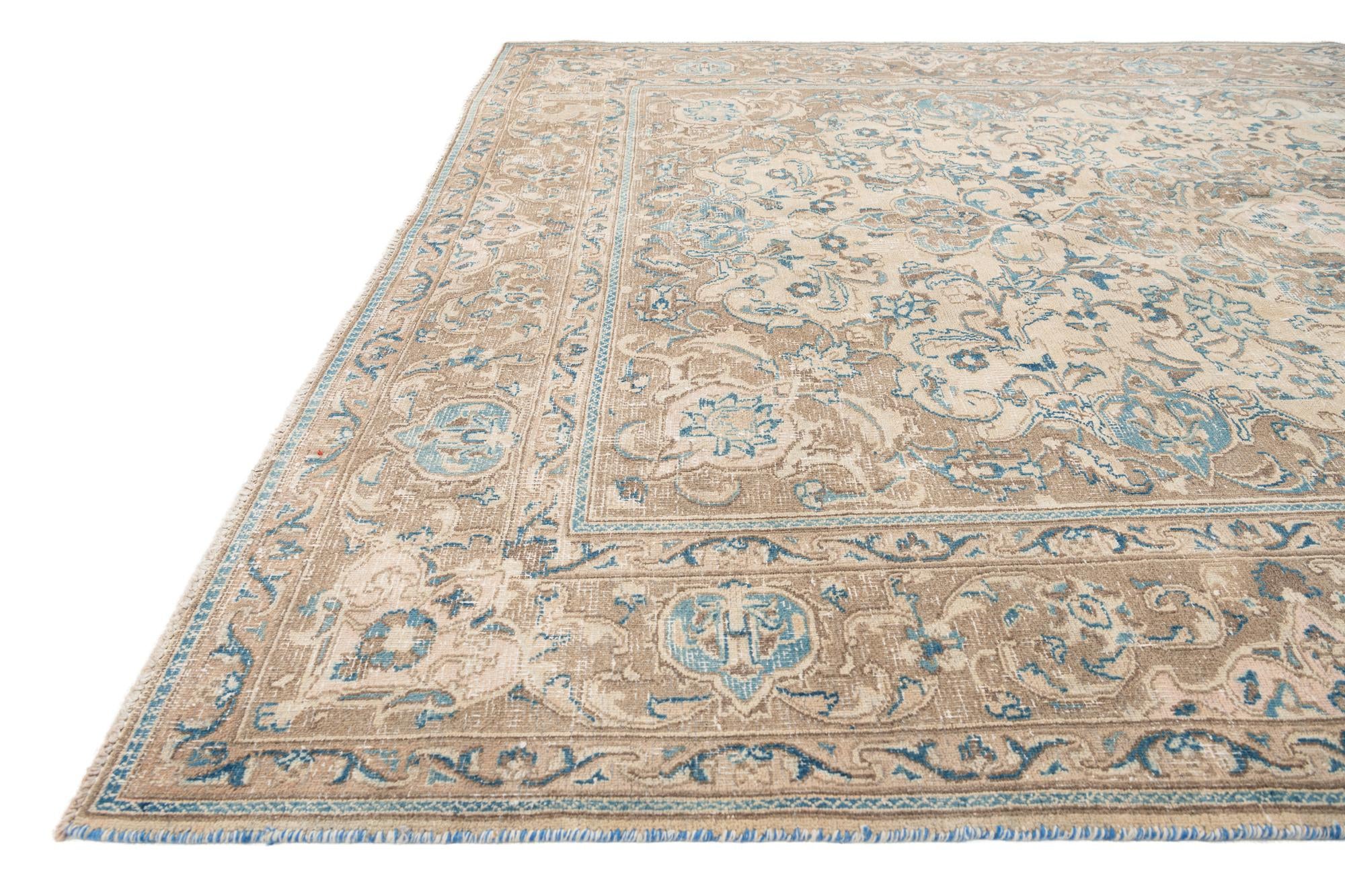 6' 4 x 9' 4 Hand Knotted Ultra Vintage Persian Wool Rug