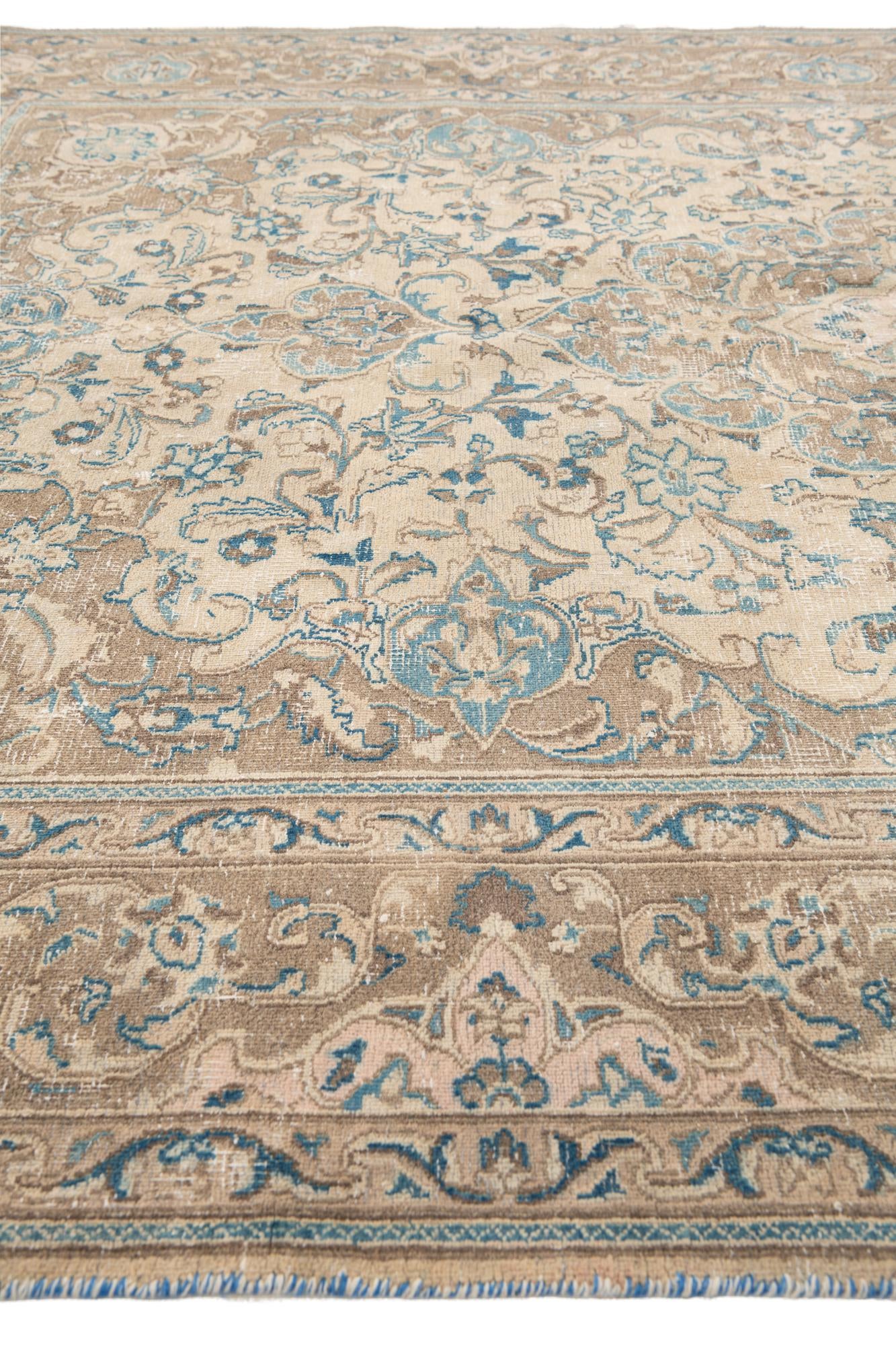 6' 4 x 9' 4 Hand Knotted Ultra Vintage Persian Wool Rug