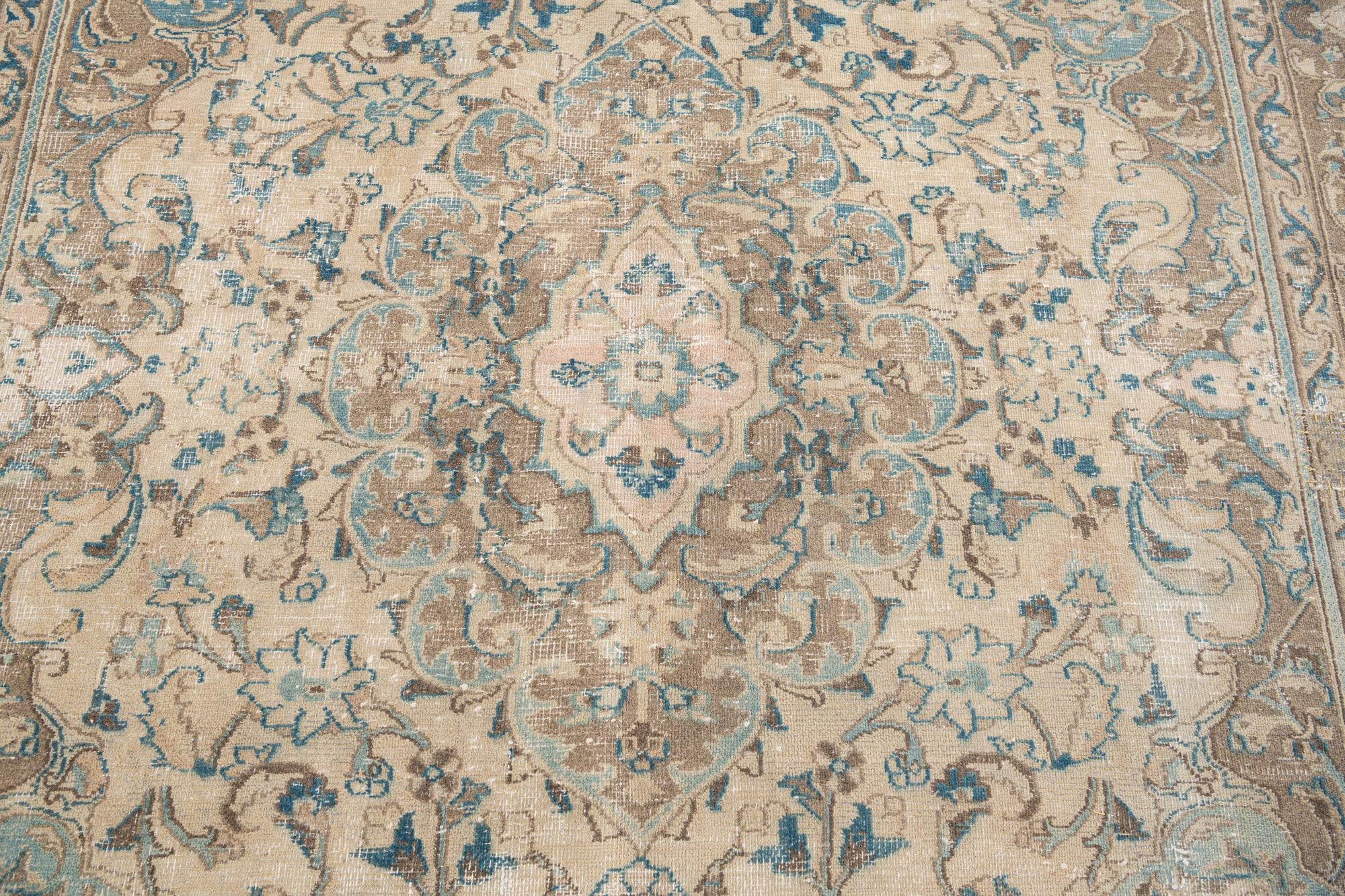 6' 4 x 9' 4 Hand Knotted Ultra Vintage Persian Wool Rug