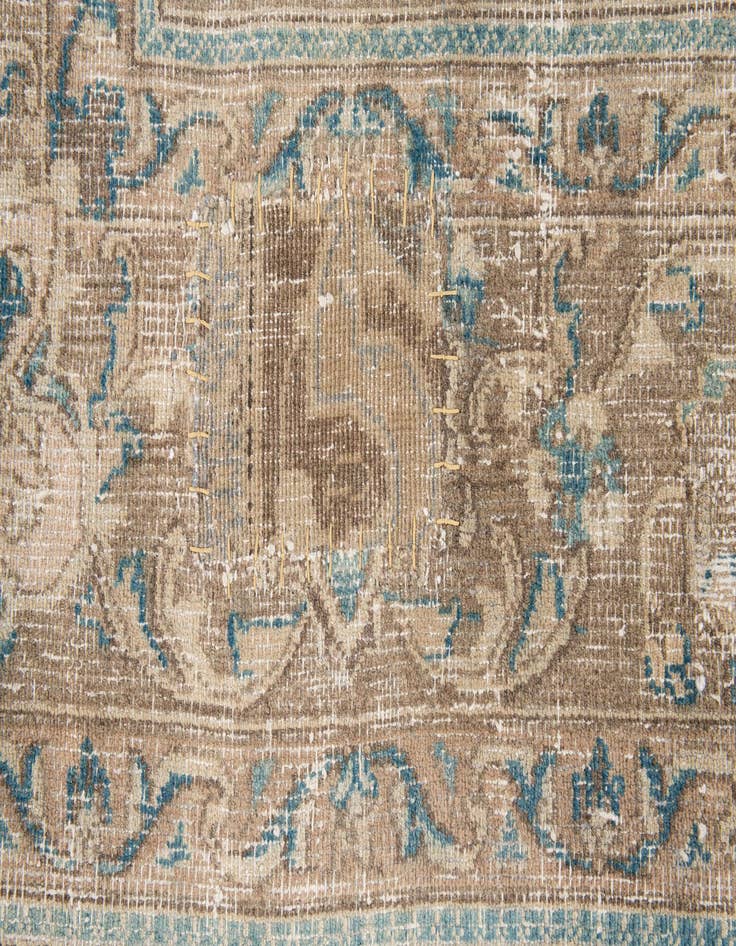 Detail image of 6' 4 x 9' 4  Hand Knotted Ultra Vintage Persian Wool Rug