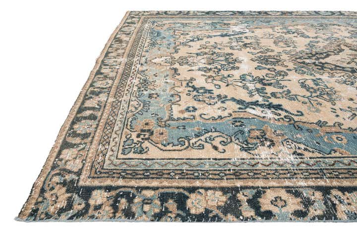 6' 3 x 9' 9 Hand Knotted Ultra Vintage Persian Wool Rug