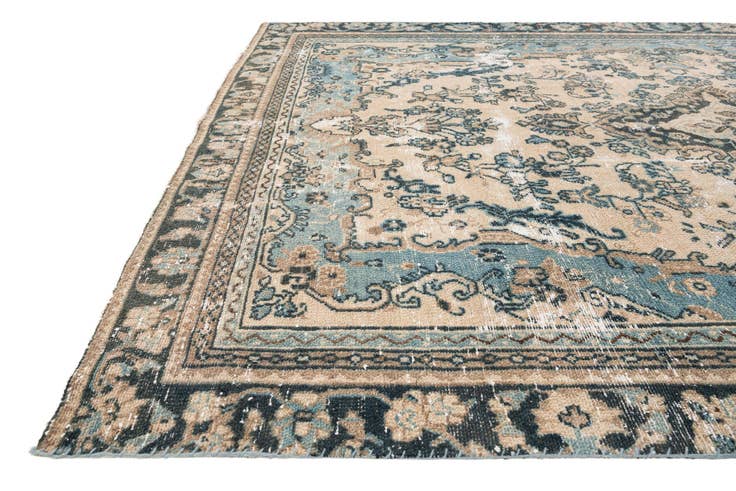 Detail image of 6' 3 x 9' 9 Hand Knotted Ultra Vintage Persian Wool Rug
