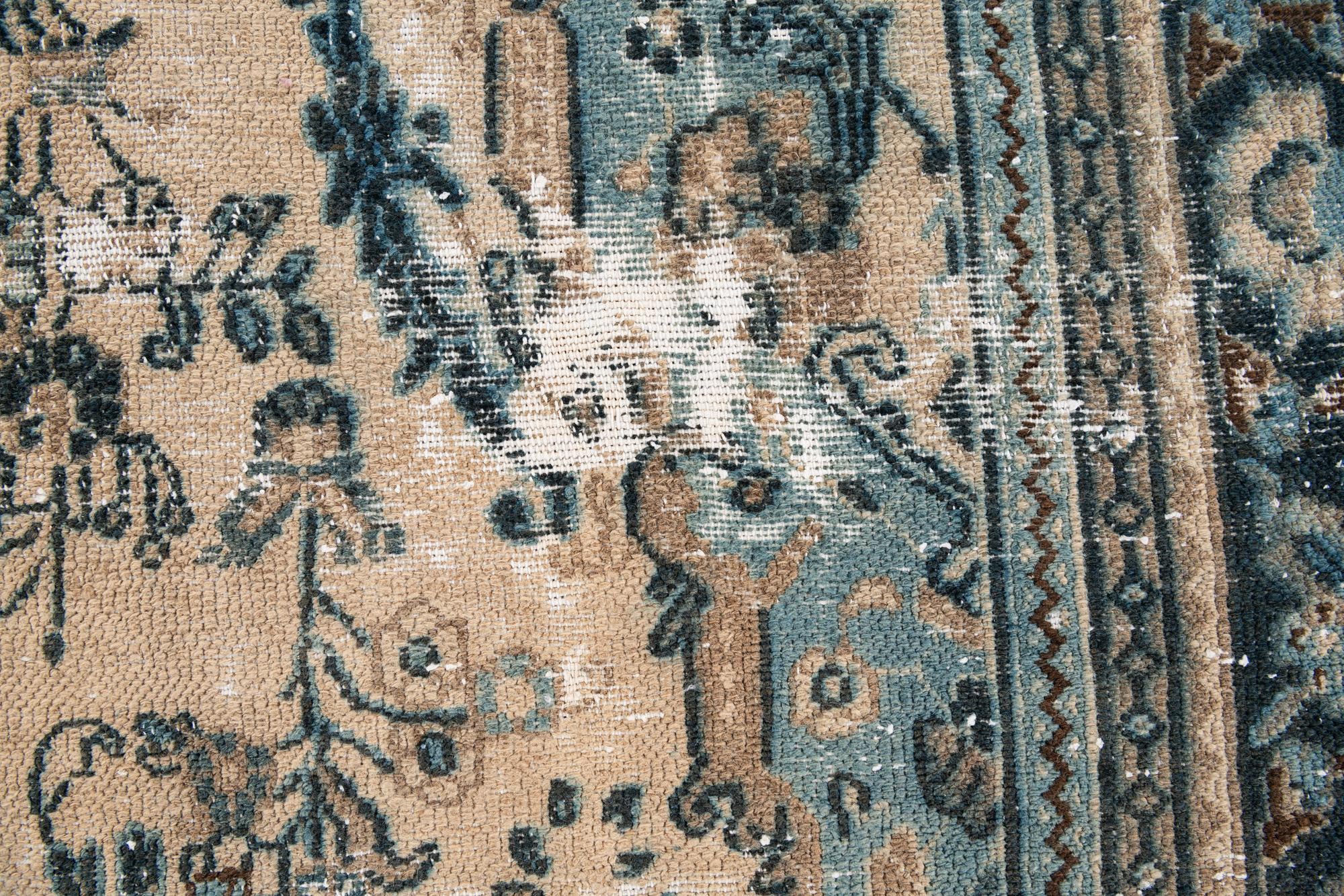 6' 3 x 9' 9 Hand Knotted Ultra Vintage Persian Wool Rug