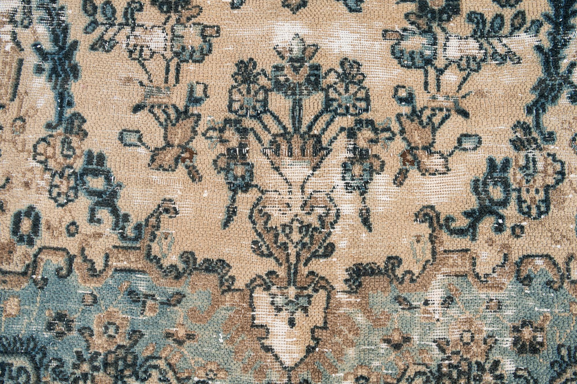 6' 3 x 9' 9 Hand Knotted Ultra Vintage Persian Wool Rug