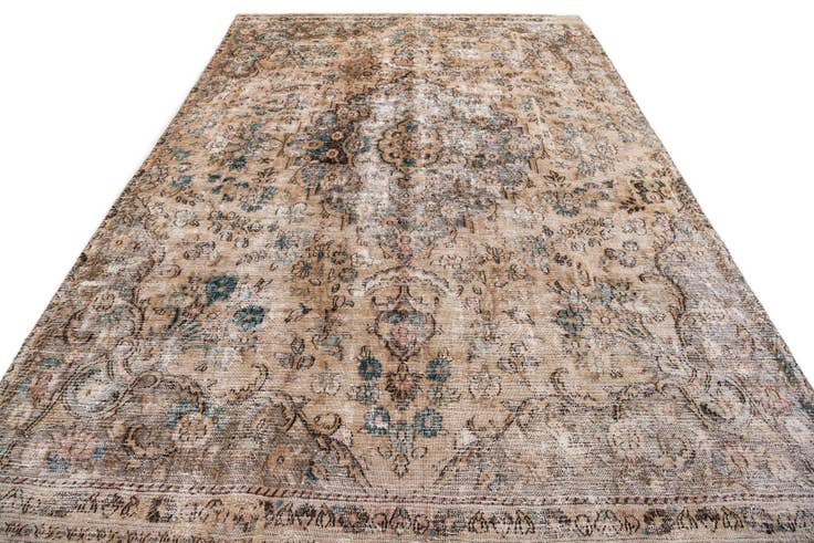 Detail image of 7' 2 x 10' 2 Hand Knotted Ultra Vintage Persian Wool Rug