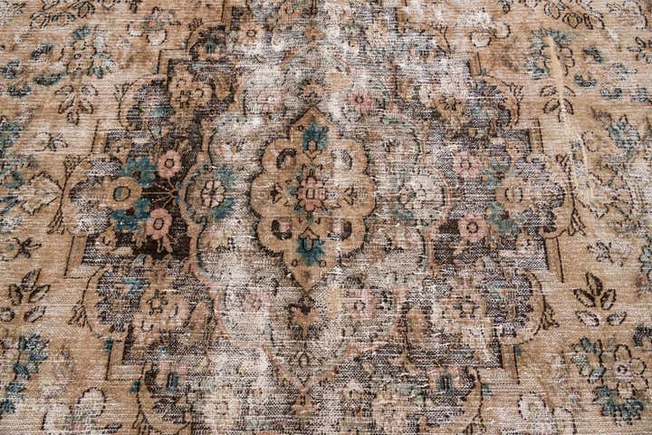 7' 2 x 10' 2 Hand Knotted Ultra Vintage Persian Wool Rug