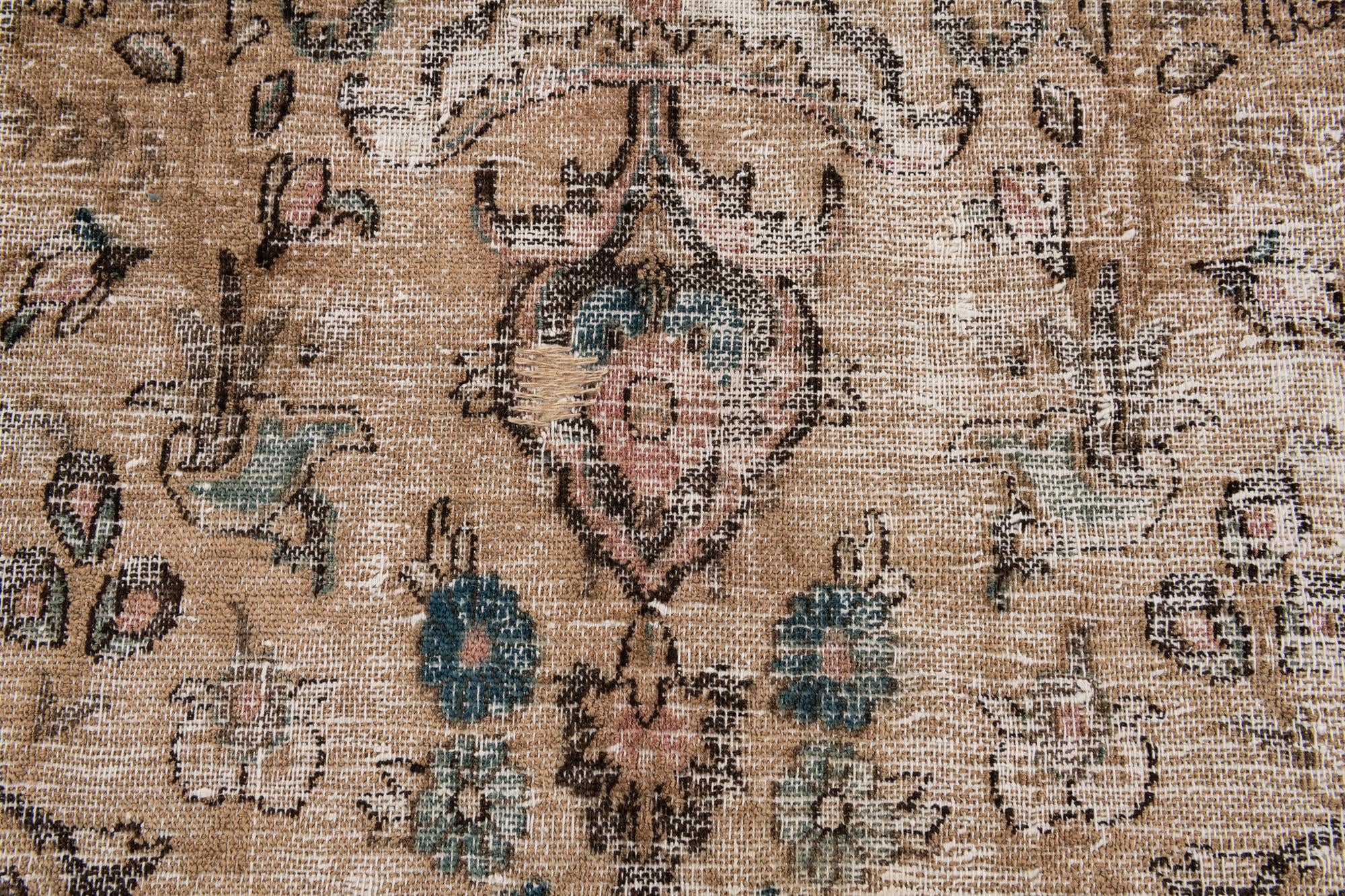 7' 2 x 10' 2 Hand Knotted Ultra Vintage Persian Wool Rug