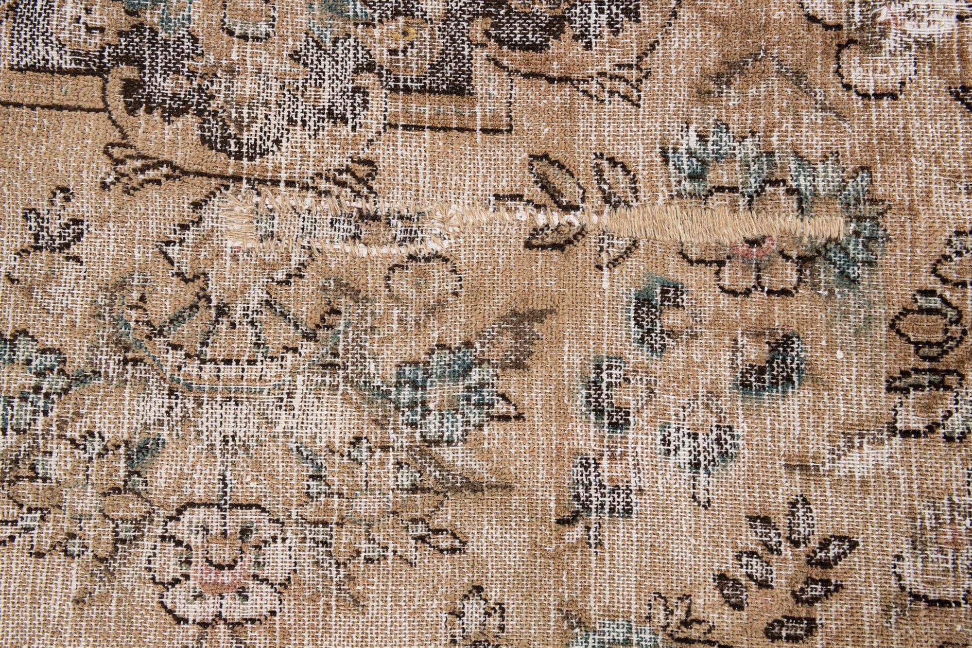 7' 2 x 10' 2 Hand Knotted Ultra Vintage Persian Wool Rug