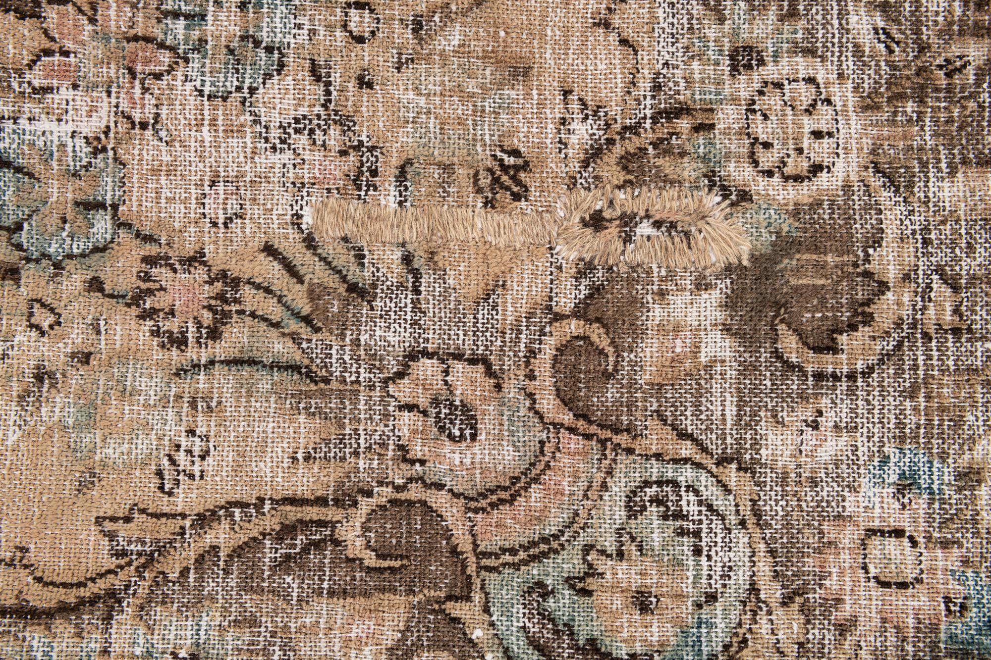 7' 2 x 10' 2 Hand Knotted Ultra Vintage Persian Wool Rug