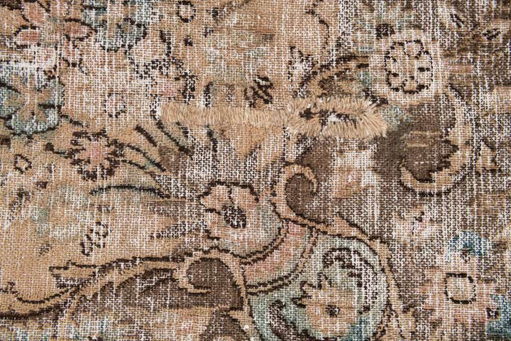 7' 2 x 10' 2 Hand Knotted Ultra Vintage Persian Wool Rug
