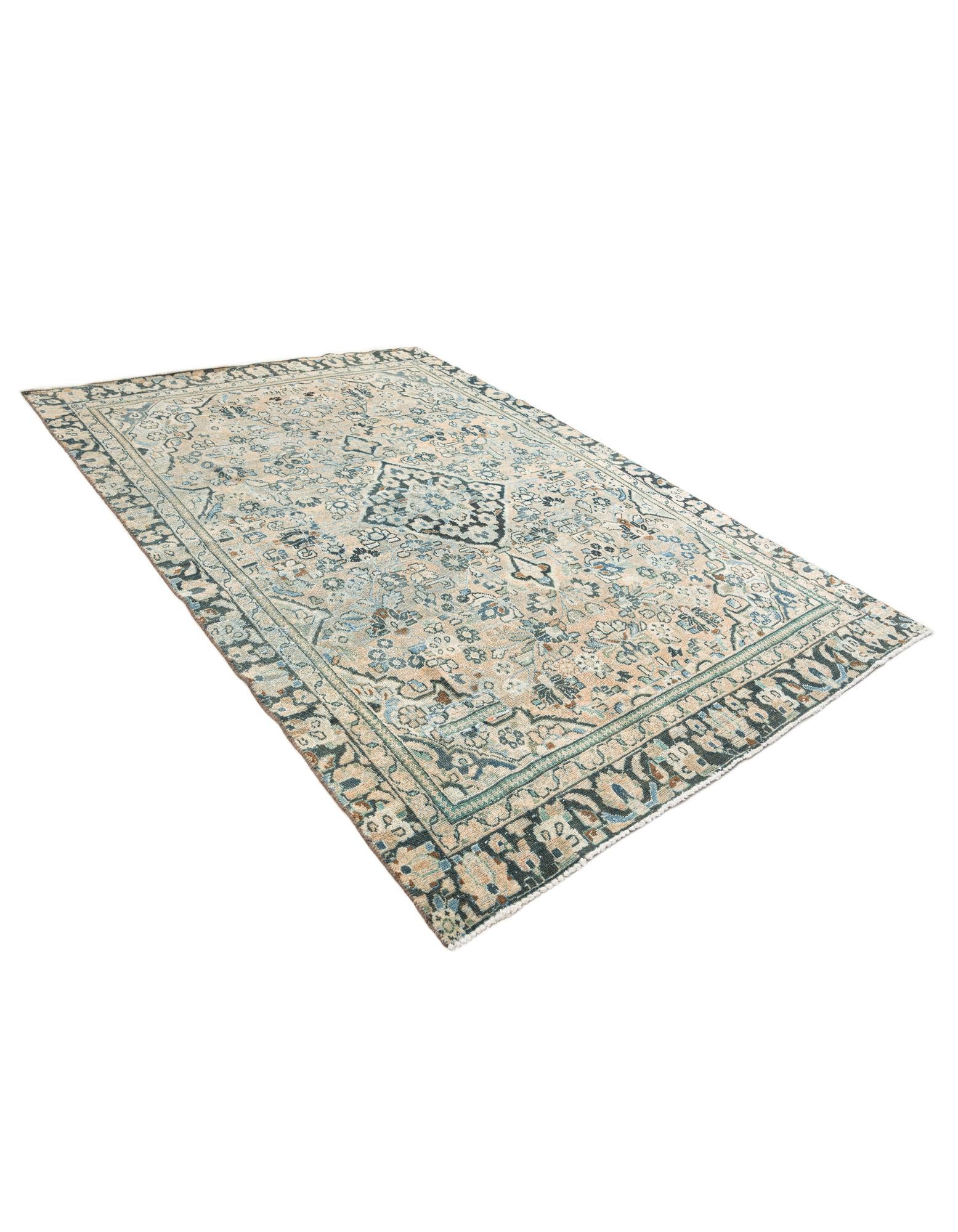 6' 5 x 9' 6 Hand Knotted Ultra Vintage Persian Wool Rug