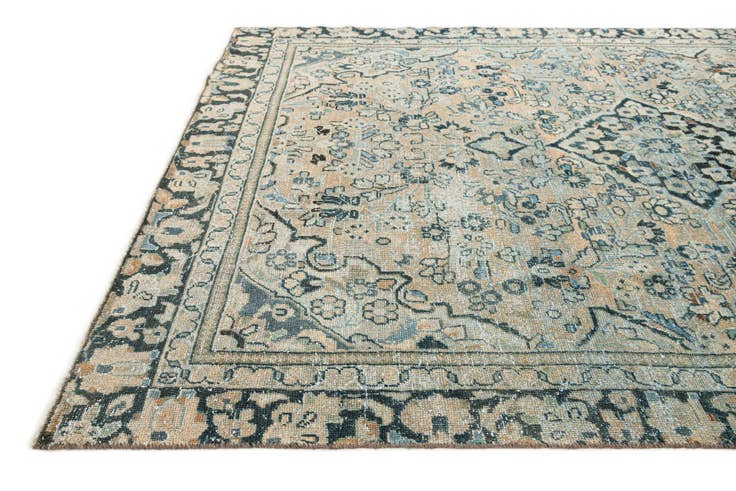 Detail image of 6' 5 x 9' 6 Hand Knotted Ultra Vintage Persian Wool Rug