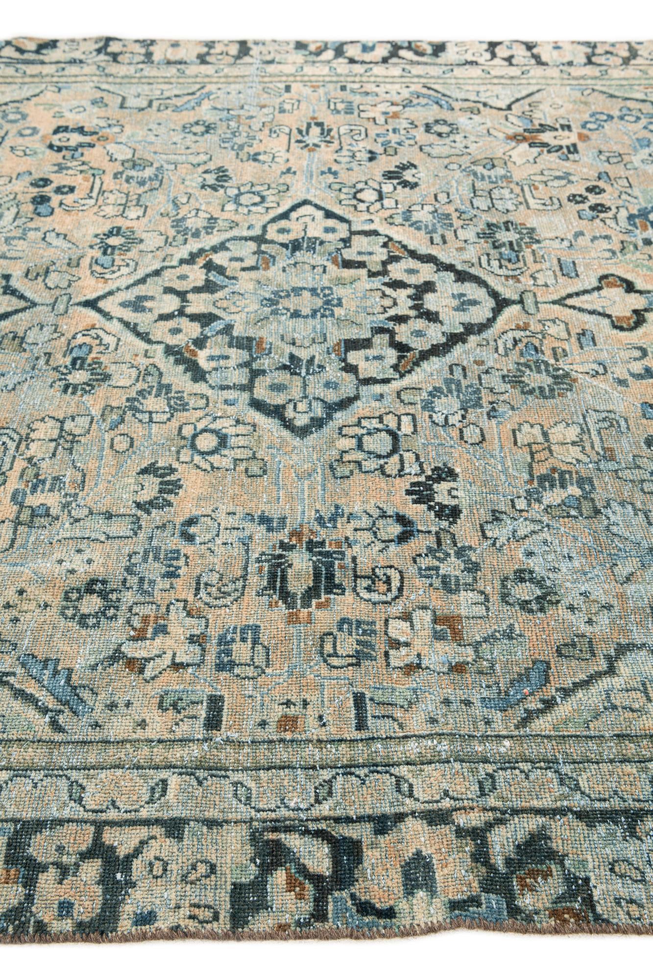 6' 5 x 9' 6 Hand Knotted Ultra Vintage Persian Wool Rug