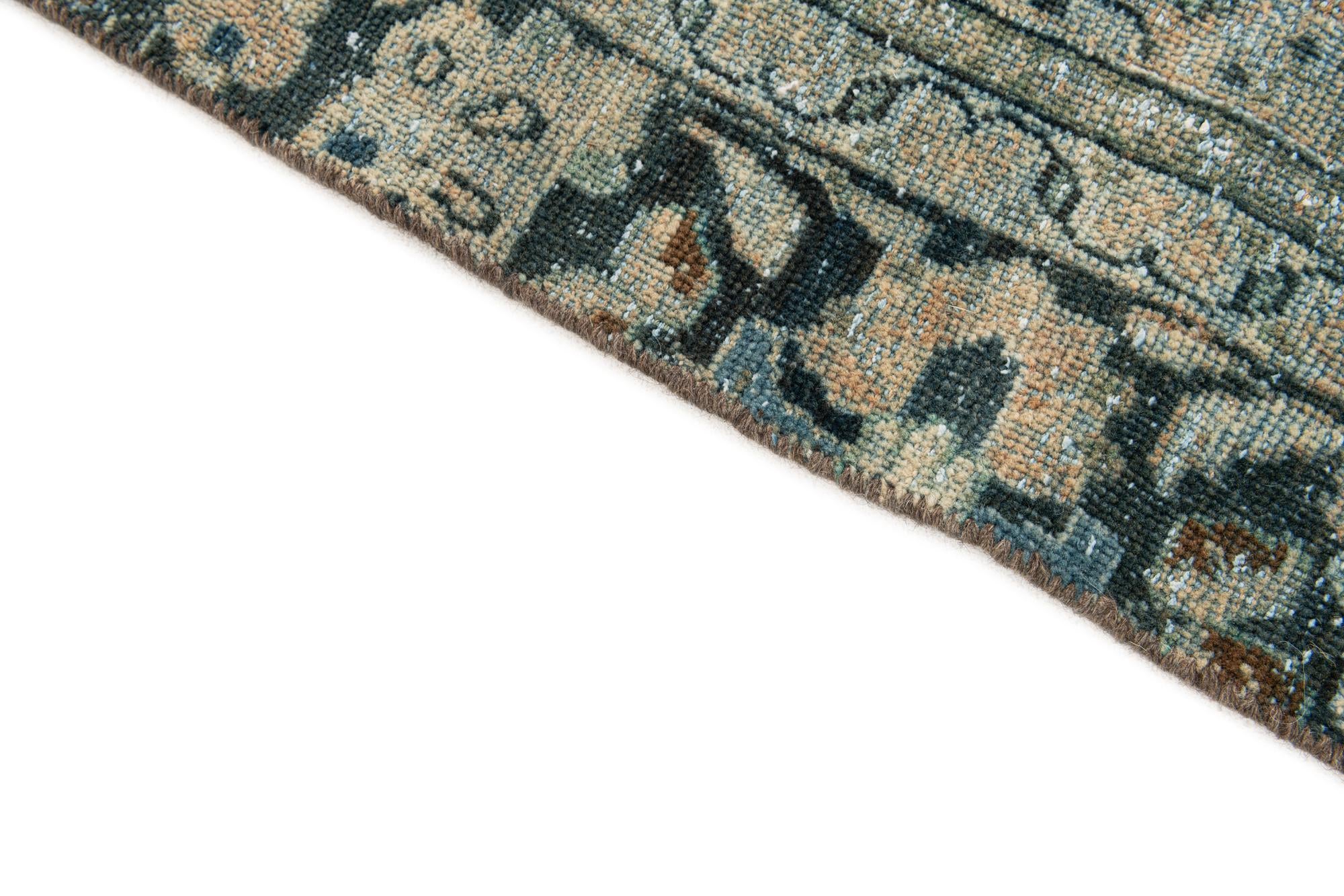 6' 5 x 9' 6 Hand Knotted Ultra Vintage Persian Wool Rug