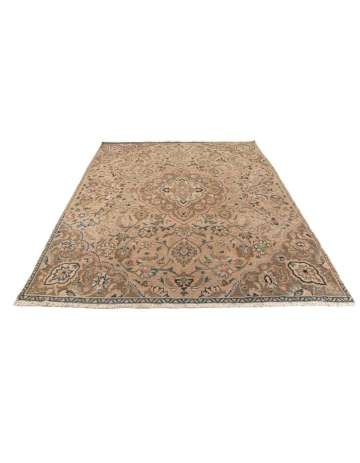 7' 1 x 9' 9 Hand Knotted Ultra Vintage Persian Wool Rug