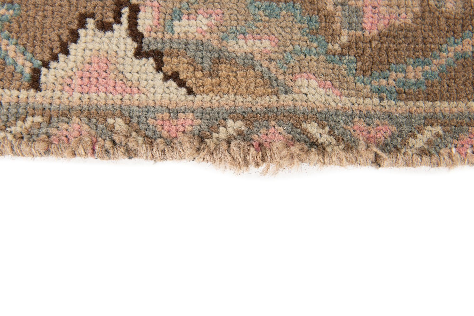 7' 1 x 9' 9 Hand Knotted Ultra Vintage Persian Wool Rug