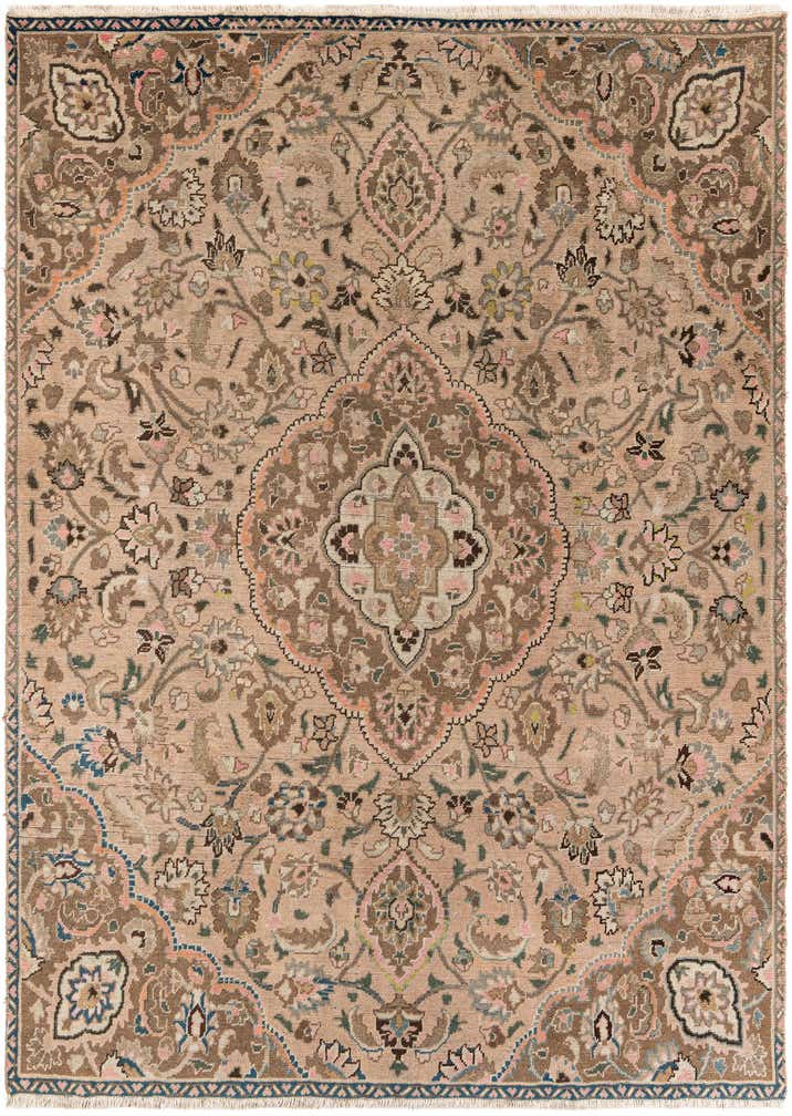 7' 1 x 9' 9 Hand Knotted Ultra Vintage Persian Wool Rug