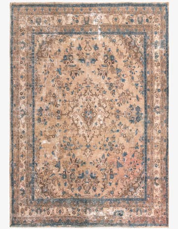8' 8 x 12' 2 Hand Knotted Ultra Vintage Persian Wool Rug