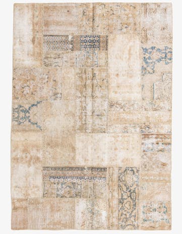 5' 7 x 8' 10 Hand Knotted Ultra Vintage Persian Wool Rug