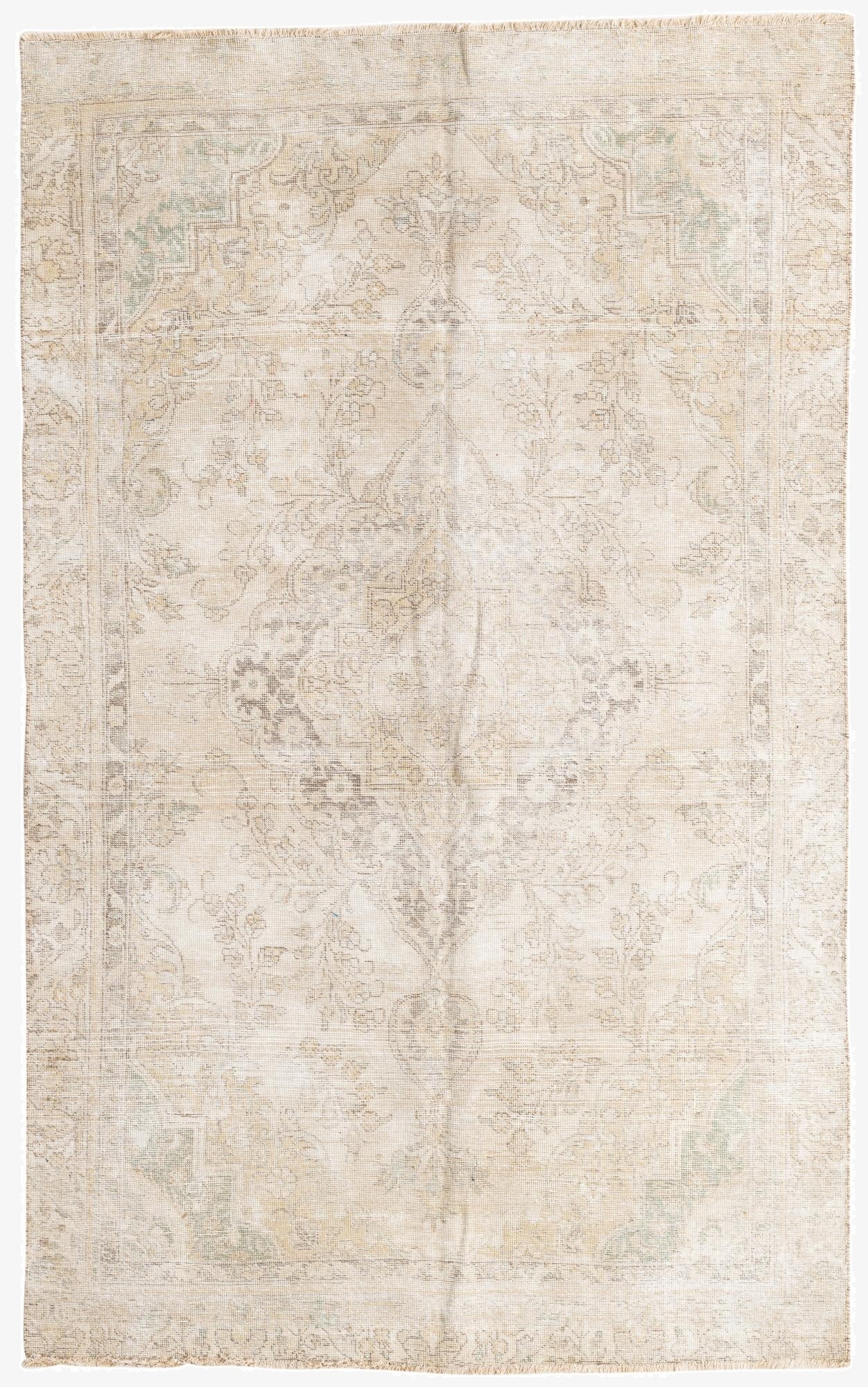 5' 7 x 9' 1  Hand Knotted Ultra Vintage Persian Wool Rug