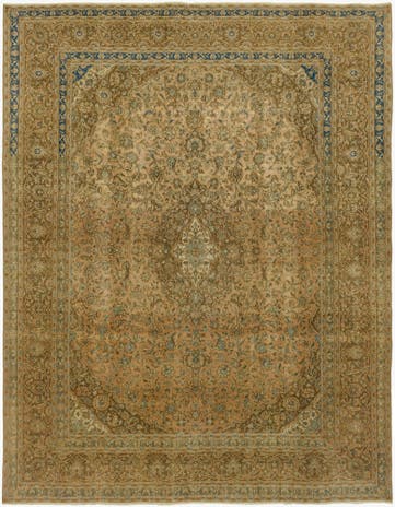 9' 4 x 12' Hand Knotted Ultra Vintage Persian Wool Rug