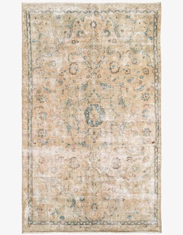 5' 7 x 9' 6 Hand Knotted Ultra Vintage Persian Wool Rug