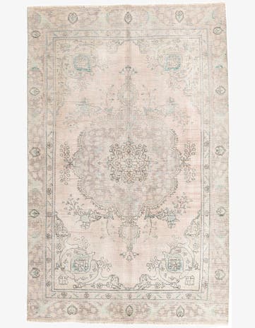 5' 9 x 9' 3 Hand Knotted Ultra Vintage Persian Wool Rug