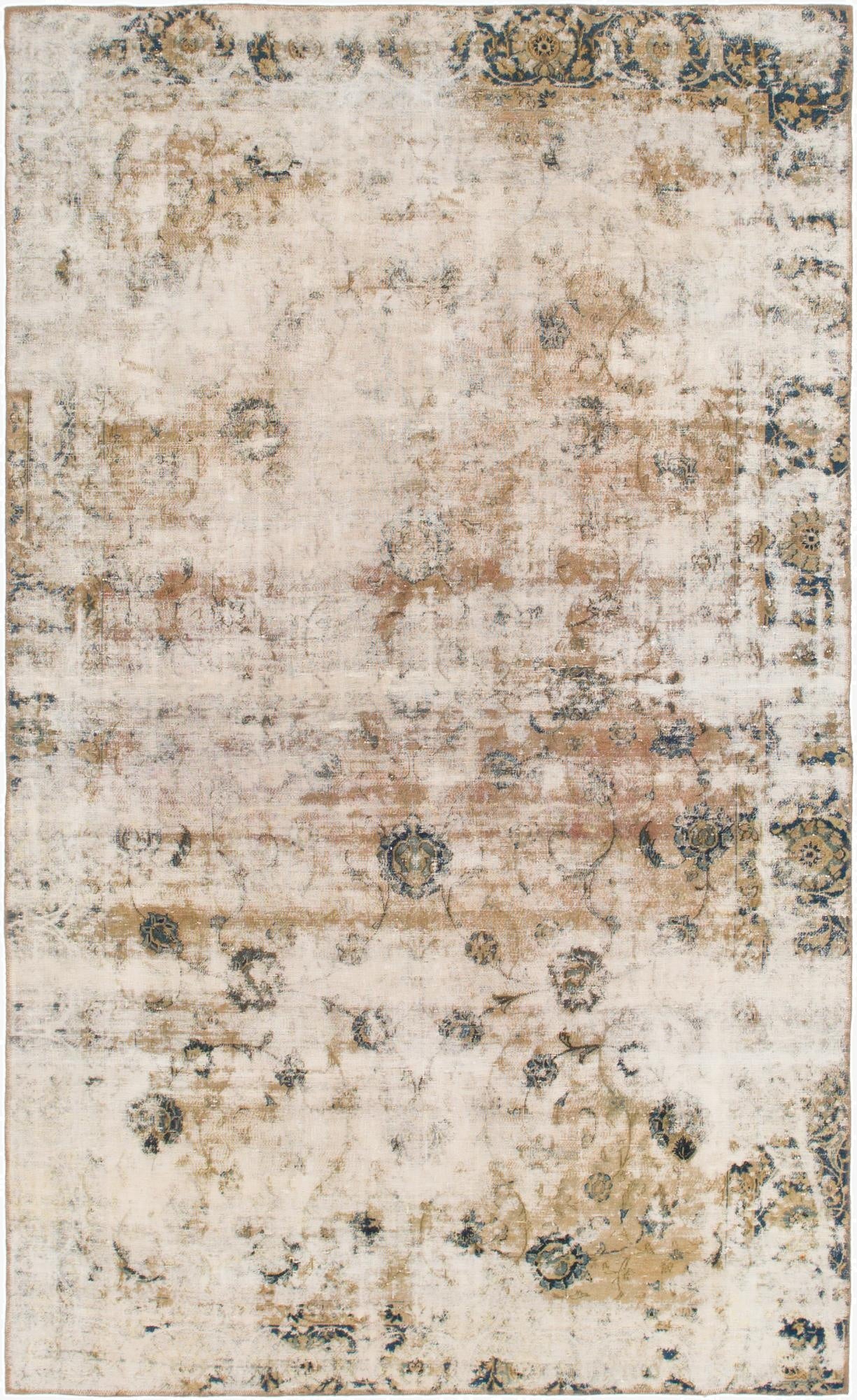 6' 8 x 11'  Hand Knotted Ultra Vintage Persian Wool Rug