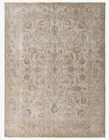 9' x 12' Hand Knotted Ultra Vintage Persian Wool Rug