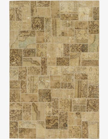 6' 7 x 10' Hand Knotted Ultra Vintage Persian Wool Rug