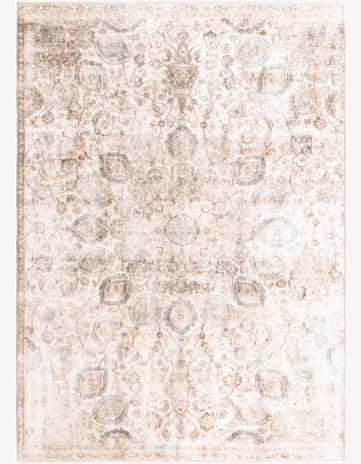 7' 1 x 10' Hand Knotted Ultra Vintage Persian Wool Rug