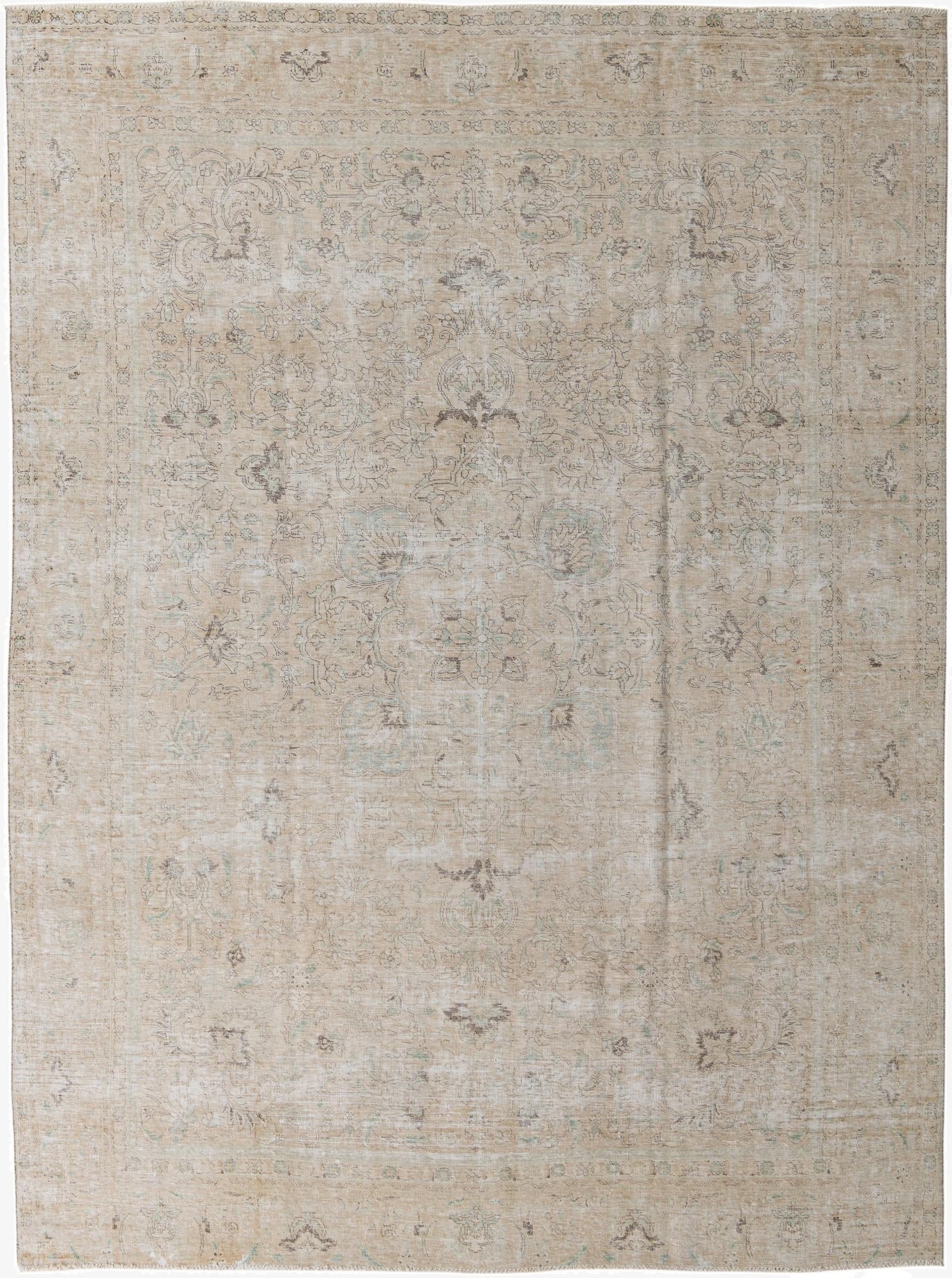 9' 2 x 12' 5  Hand Knotted Ultra Vintage Persian Wool Rug