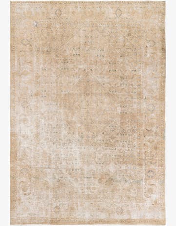 8' x 11' 5 Hand Knotted Ultra Vintage Persian Wool Rug