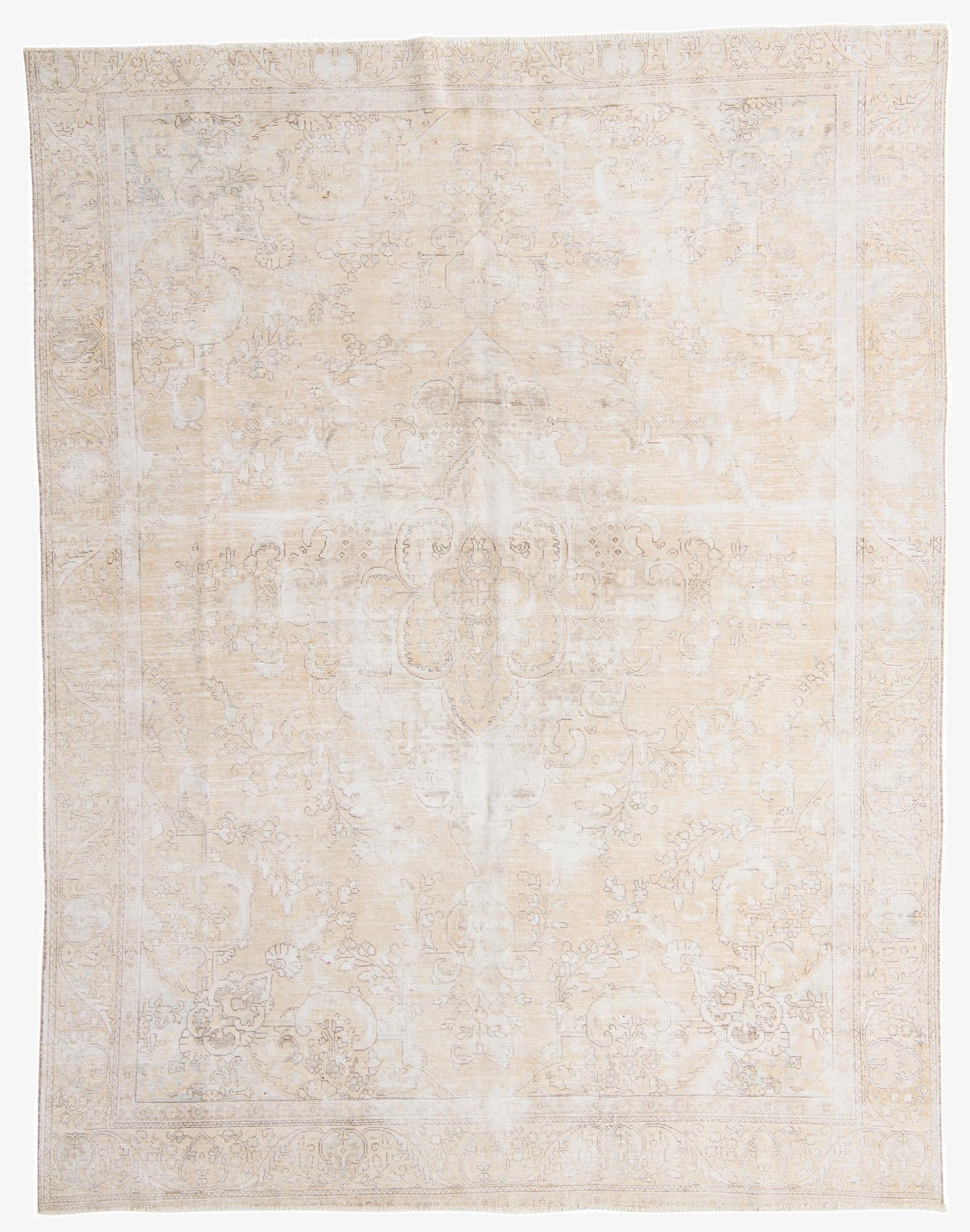 9' 1 x 11' 8  Hand Knotted Ultra Vintage Persian Wool Rug