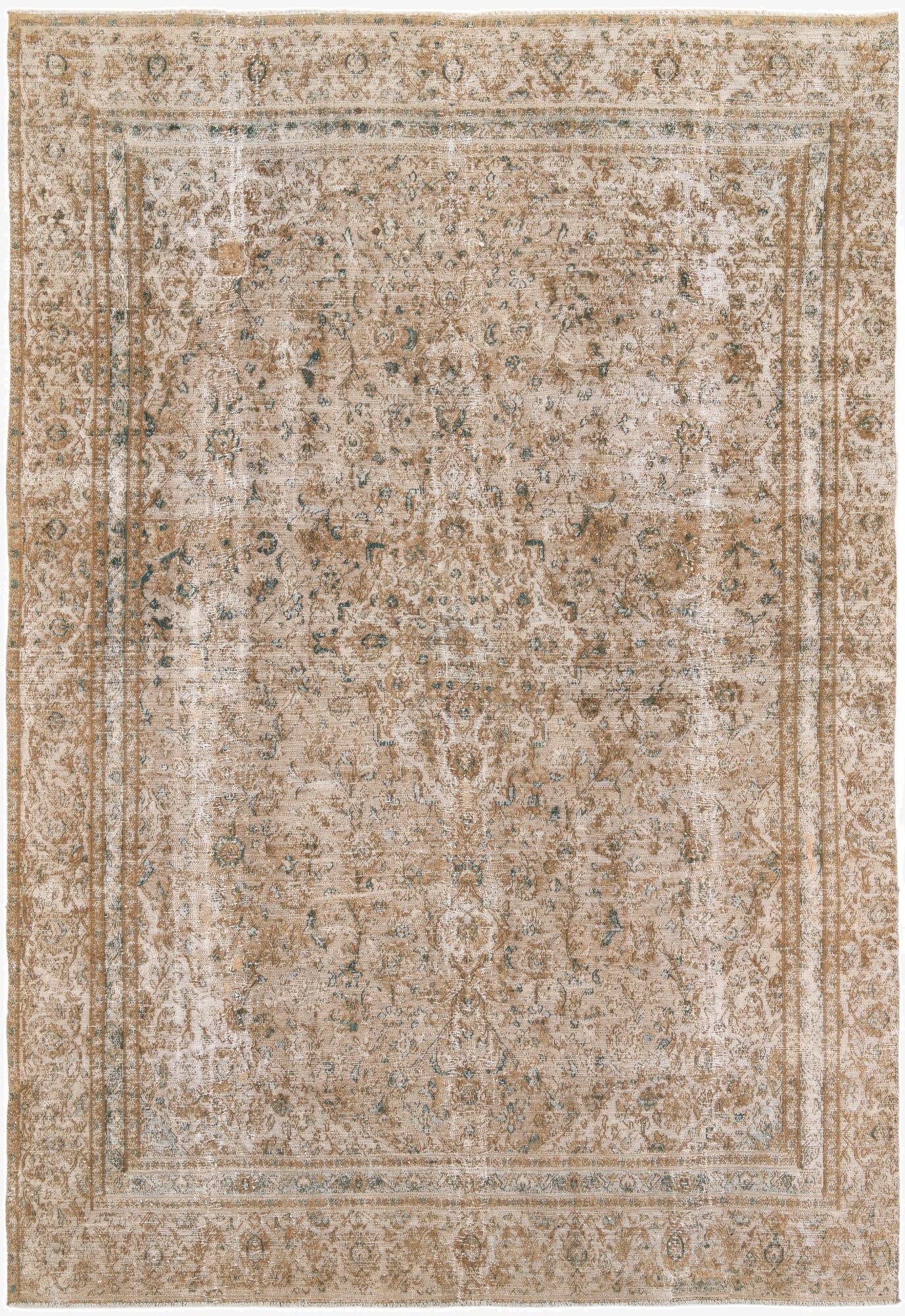 8' 4 x 12' 1  Hand Knotted Ultra Vintage Persian Wool Rug