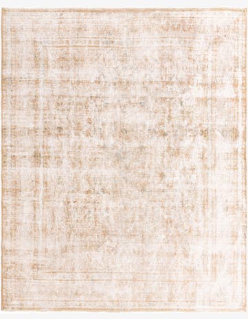 9' 8 x 12' Hand Knotted Ultra Vintage Persian Wool Rug