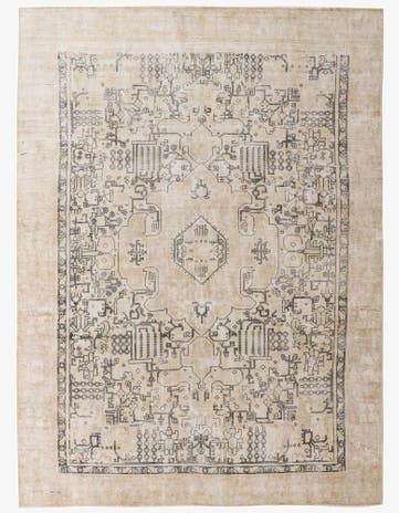 9' 1 x 12' 3 Hand Knotted Ultra Vintage Persian Wool Rug