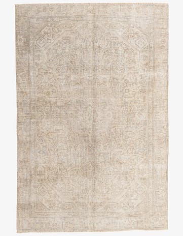 6' x 9' Hand Knotted Ultra Vintage Persian Wool Rug