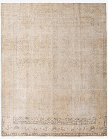 9' 6 x 12' 1 Hand Knotted Ultra Vintage Persian Wool Rug