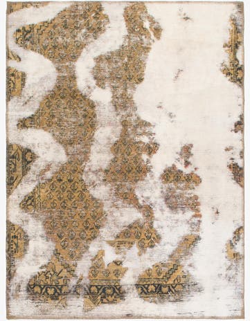 4' x 5' 5 Hand Knotted Ultra Vintage Persian Wool Rug