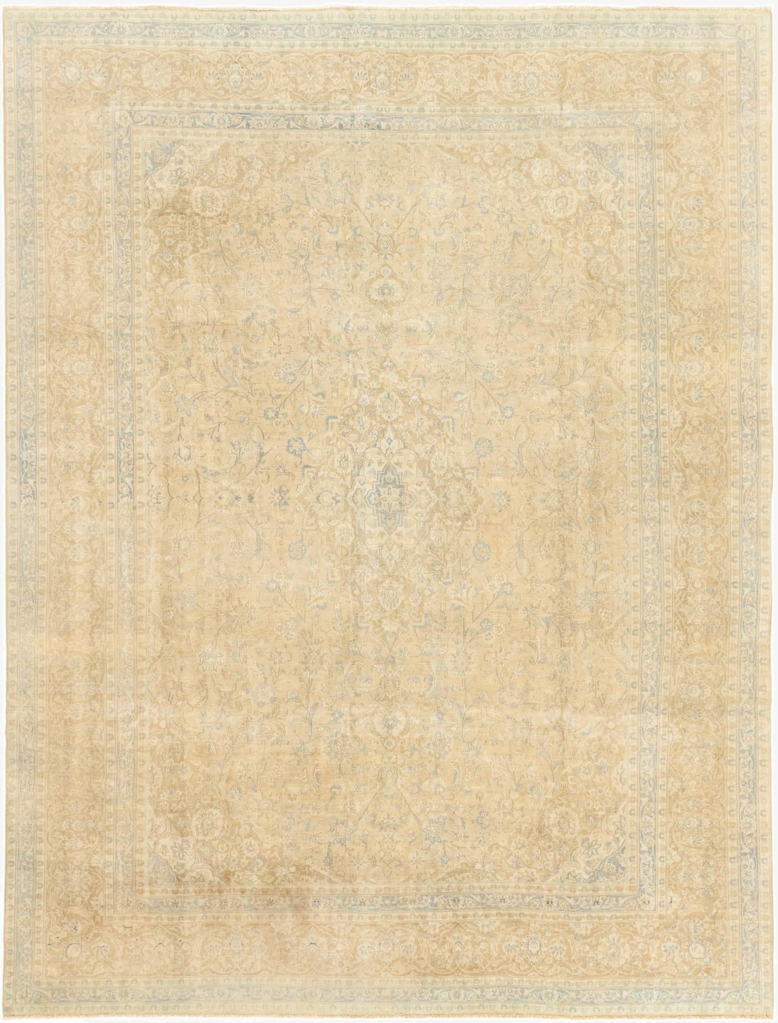 9' 8 x 12' 7  Hand Knotted Ultra Vintage Persian Wool Rug