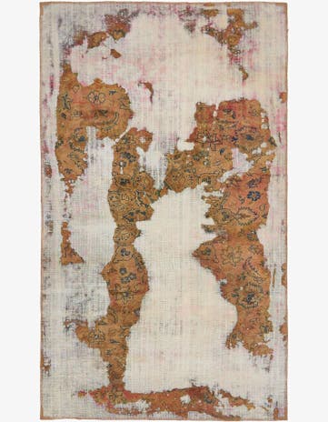 4' 2 x 7' 2 Hand Knotted Ultra Vintage Persian Wool Rug