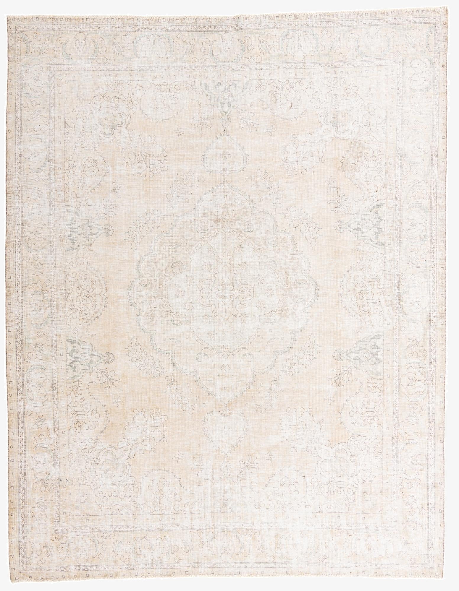 9' 9 x 12' 5  Hand Knotted Ultra Vintage Persian Wool Rug