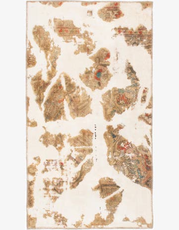 3' 3 x 5' 10 Hand Knotted Ultra Vintage Persian Wool Rug