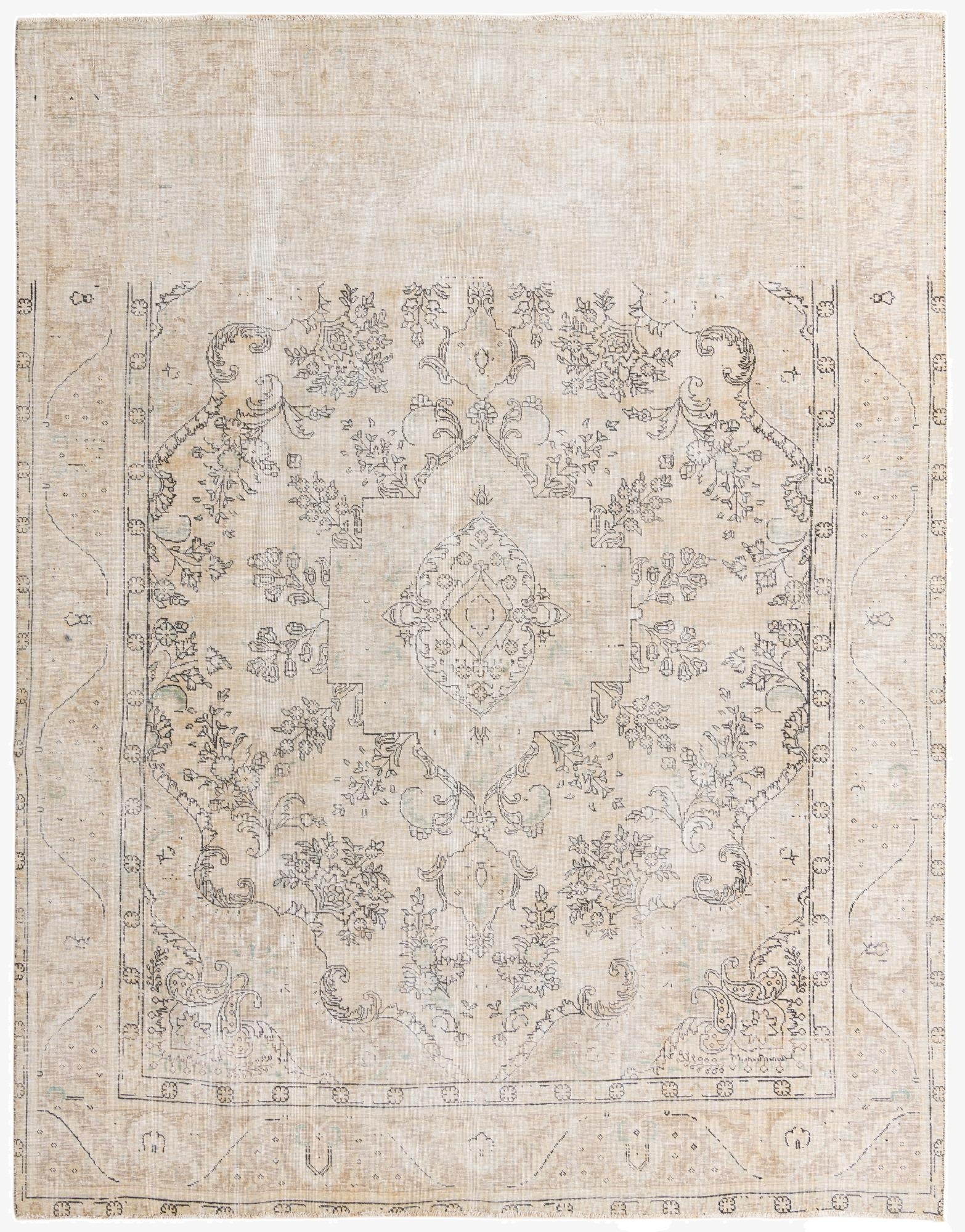 Primary image 9' 5 x 12' 3  Hand Knotted Ultra Vintage Persian Wool Rug