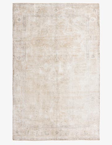 6' 4 x 9' 9 Hand Knotted Ultra Vintage Persian Wool Rug