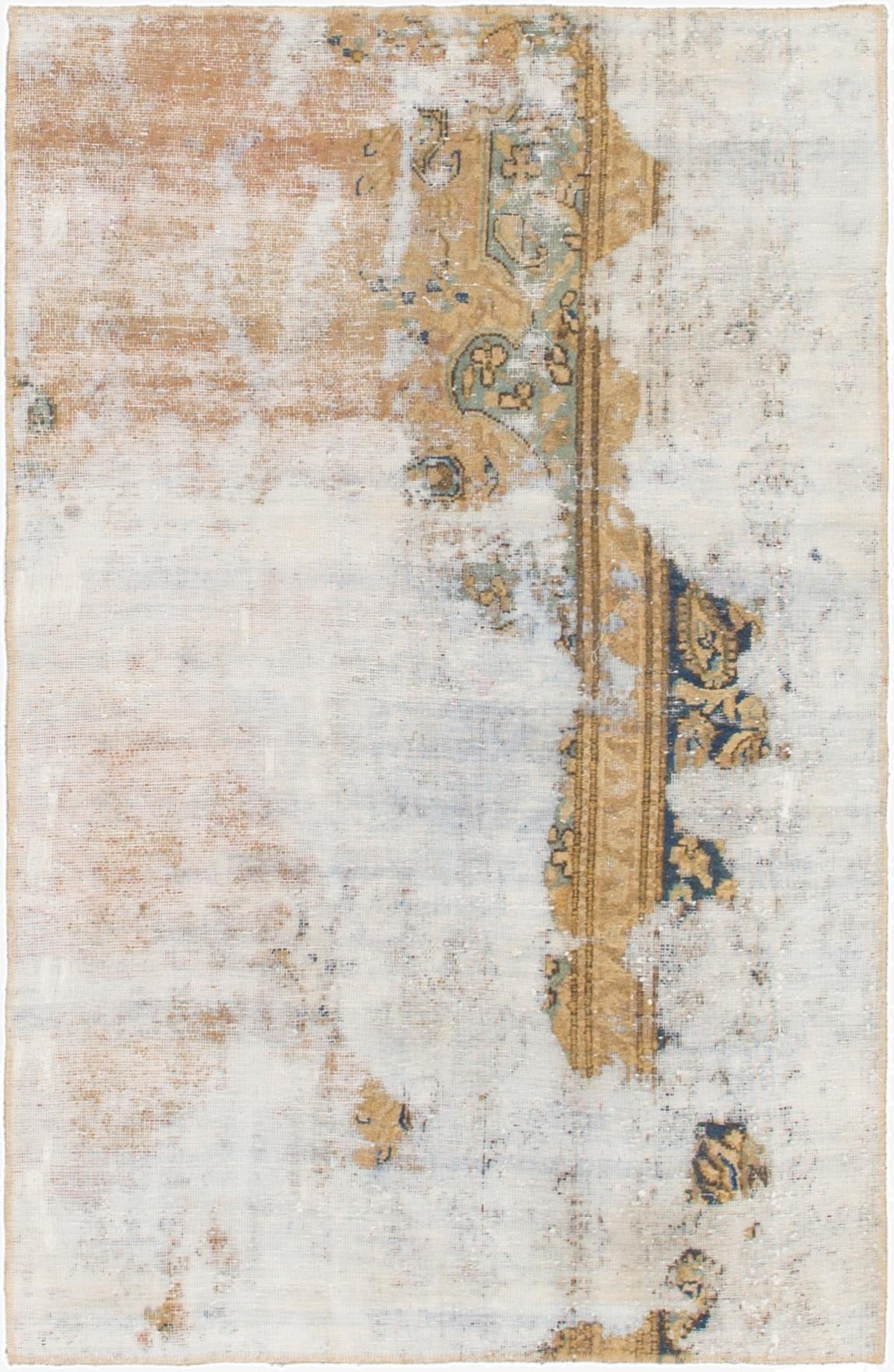 3' 3 x 5'  Hand Knotted Ultra Vintage Persian Wool Rug