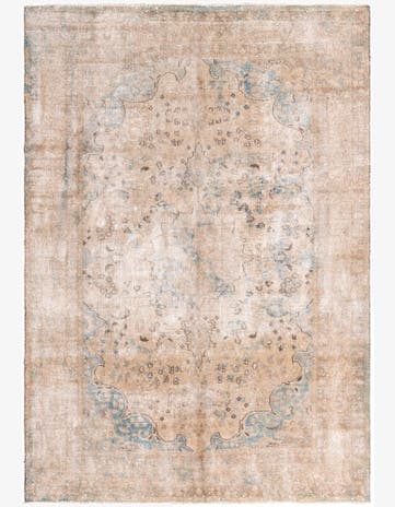 6' 4 x 9' 2 Hand Knotted Ultra Vintage Persian Wool Rug