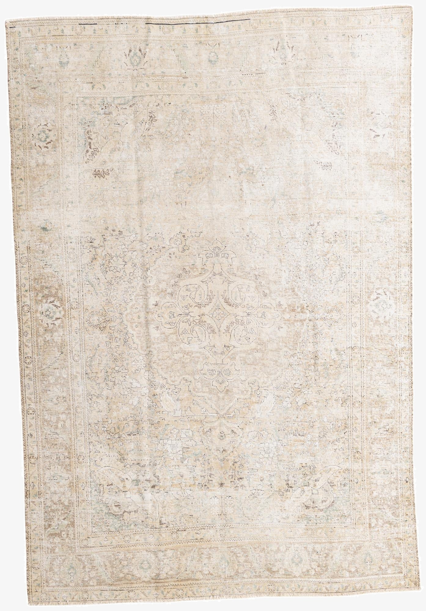 6' 8 x 9' 9  Hand Knotted Ultra Vintage Persian Wool Rug