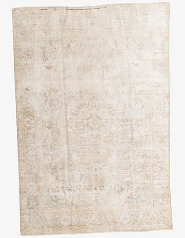 6' 8 x 9' 9 Hand Knotted Ultra Vintage Persian Wool Rug